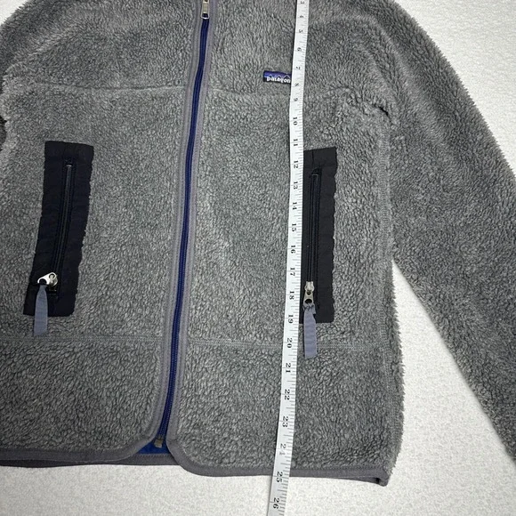 Vintage Patagonia Retro Pile Fleece PEF Jacket Full Zip Made in USA Gray Mens XS